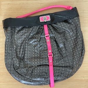 Large Marc by Marc Jacobs name print pink and black tote bag